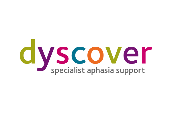link to Dyscover, a charity providing long-term support and opportunities to people with aphasia and their families.
