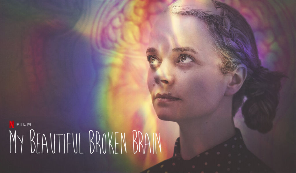 link to Netflix film 'My Beautiful Broken Brain' documenting the filmmaker's recovery process from a hemorrhagic stroke