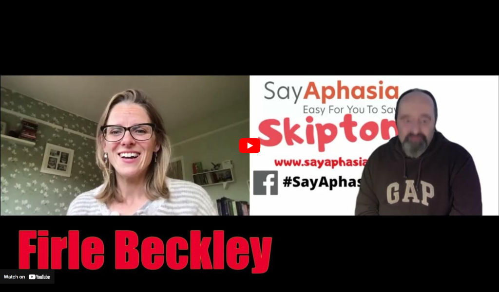 Video of an interview with Firle B. and Mark Chapell from Say Aphasia
